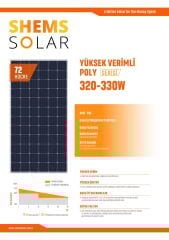 Shems Solar 320W Polikristal Güneş Paneli | Yüksek Verimli ve Dayanıklı Solar Panel
