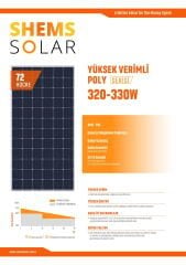 Shems Solar 320W Polikristal Güneş Paneli | Yüksek Verimli ve Dayanıklı Solar Panel