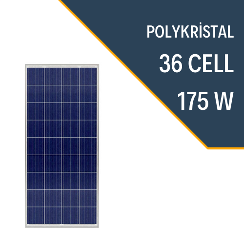175W Polykristal Güneş Paneli
