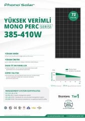 Phono Solar 395W Monokristal Güneş Paneli