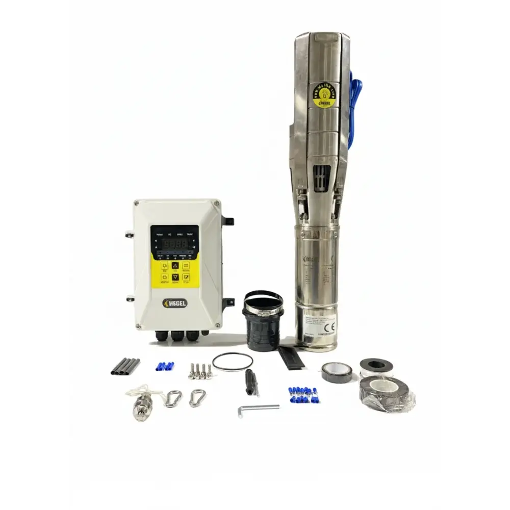 Solar Dalgıç Pompa AC-DC 2200W | 35 m³/h Debi & 50 m Hmax – Güneş Enerjili & Şebeke Uyumlu