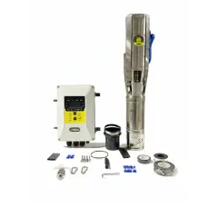 Solar Dalgıç Pompa AC-DC 2200W | 35 m³/h Debi & 50 m Hmax – Güneş Enerjili & Şebeke Uyumlu