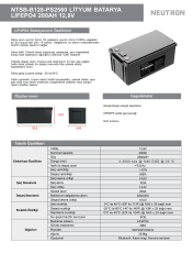 Neutron LiFePO4 Batarya 12.8V 200Ah
