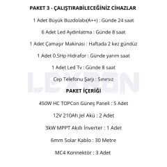 3kW JEL AKÜLÜ SOLAR PAKET SİSTEM 2 (PAKET 3)