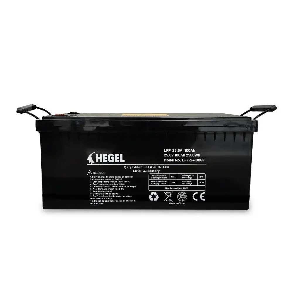 Hegel  25.6 Volt 100 Ah Lifepo4 Akü Lityum Akü