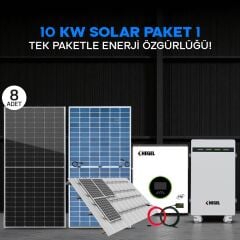 10 kW Solar Sistem Paketi – Hegel İnverter + 8x625W Panel + 51.2V 200Ah Lityum Akü