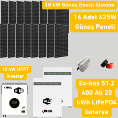 10 kW Solar Sistem Paketi – Çift Akülü Güçlü Çözüm