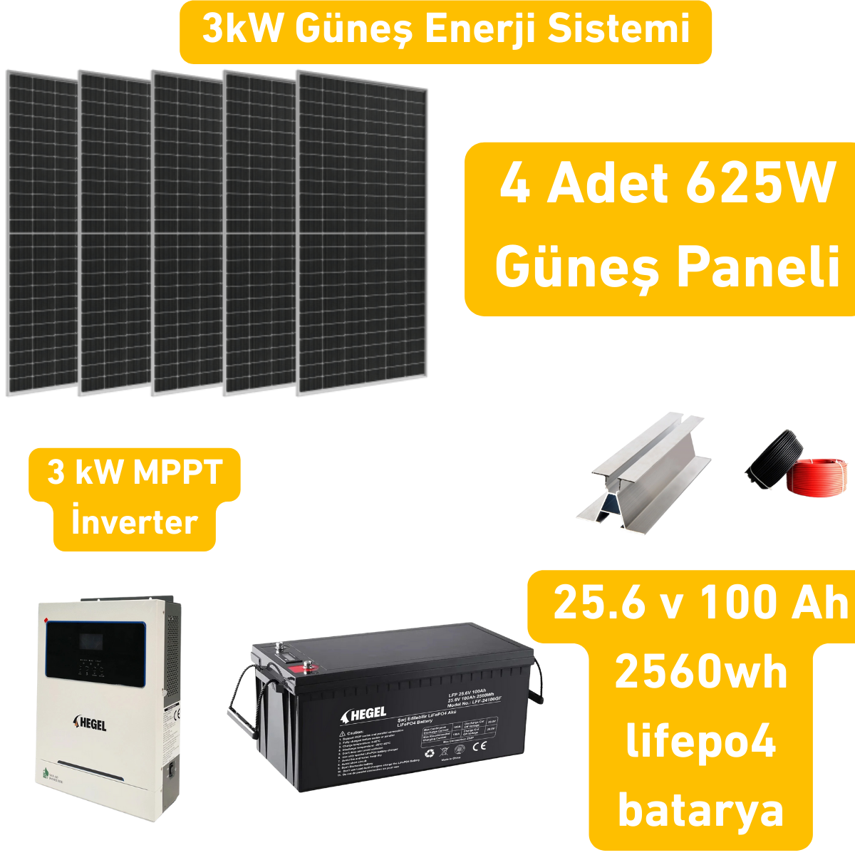 3 kW Solar Sistem Paketi – Ekonomik ve Verimli Çözüm