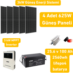 3 kW Solar Sistem Paketi – Ekonomik ve Verimli Çözüm