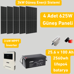 3 kW Solar Sistem Paketi – Ekonomik ve Verimli Çözüm