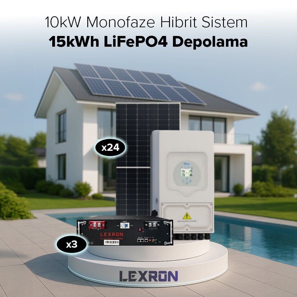 10kW MONOFAZE HİBRİT SİSTEM 2