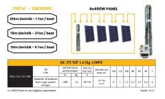 DC Pompa 1.6Hp / 1300W / 110V (4DC6-112-110-1300)