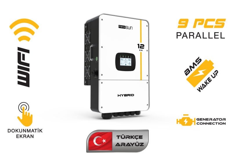 MEXXSUN 12 KW Hibrit Monofaze LV (48V)