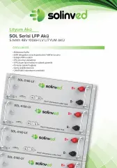 Solinved 51,2 V 100Ah Lityum Raf Akü