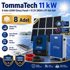 TommaTech 11 kW Güneş Enerjisi Sistemi Seti